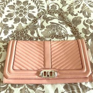 Rebecca Minkoff Chevron Quilted Love Clutch.